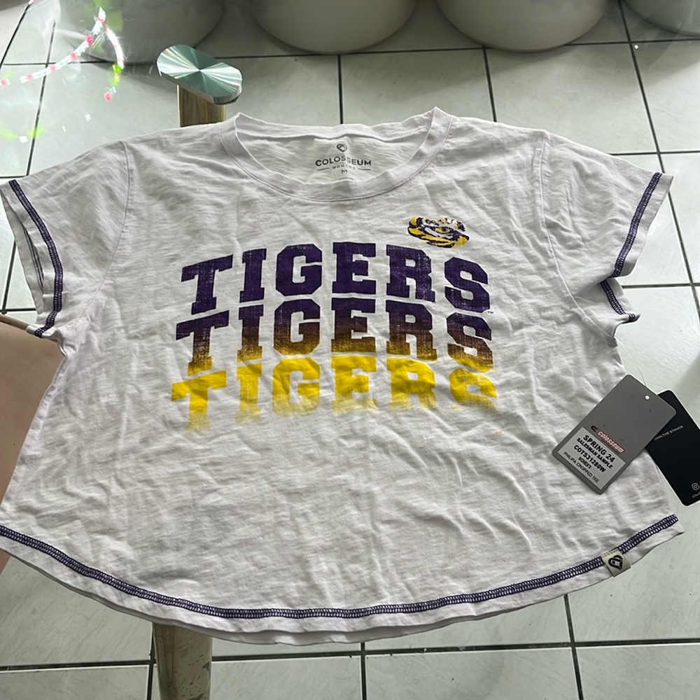 LSU WOMENS CROPPED TEE